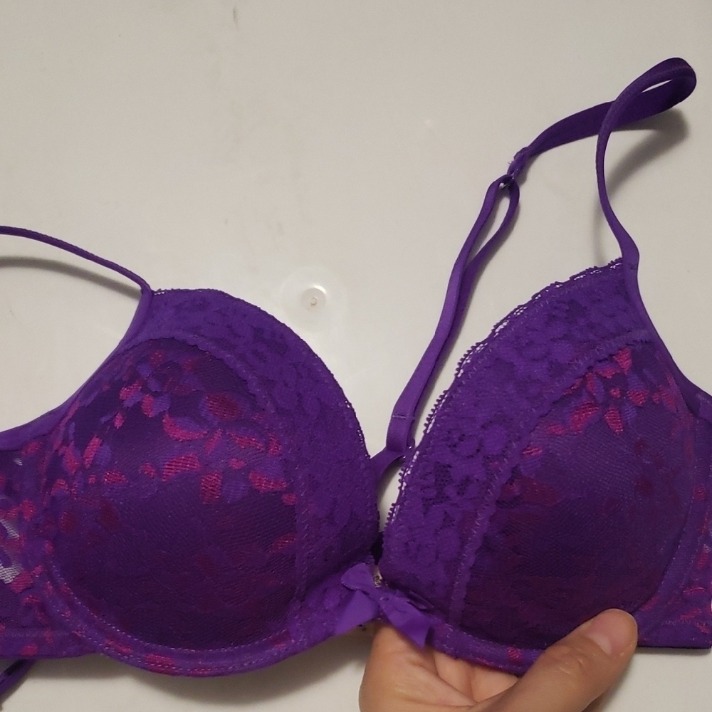 La SENZA Perfectly Me Purple Lace Push-Up Bra 32B